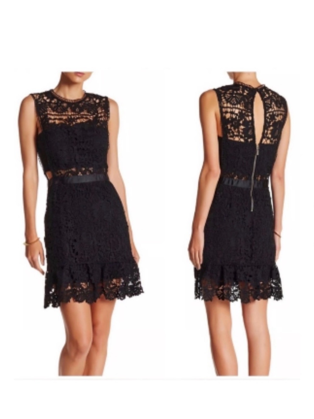 Romeo  + Juliet  couture  Black Lace Sleeveless Dress